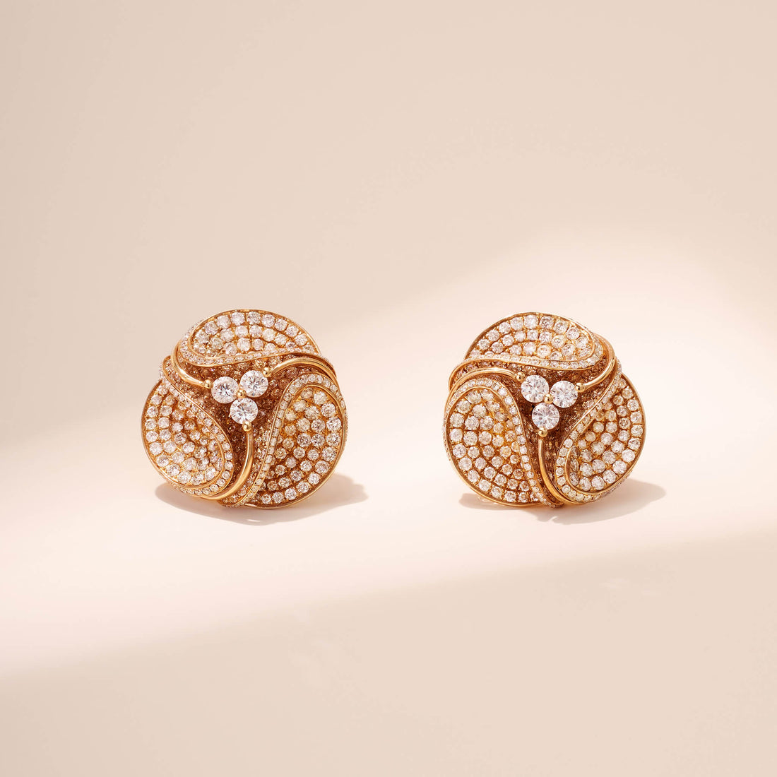 6.20 ct.tw. Natural Diamond Earrings in 18K Gold