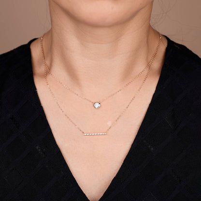 925 Silver Double Layered necklace