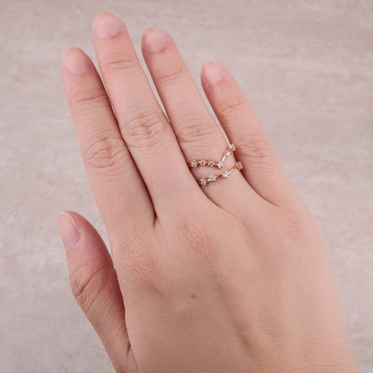 925 Silver Starry Star Ring