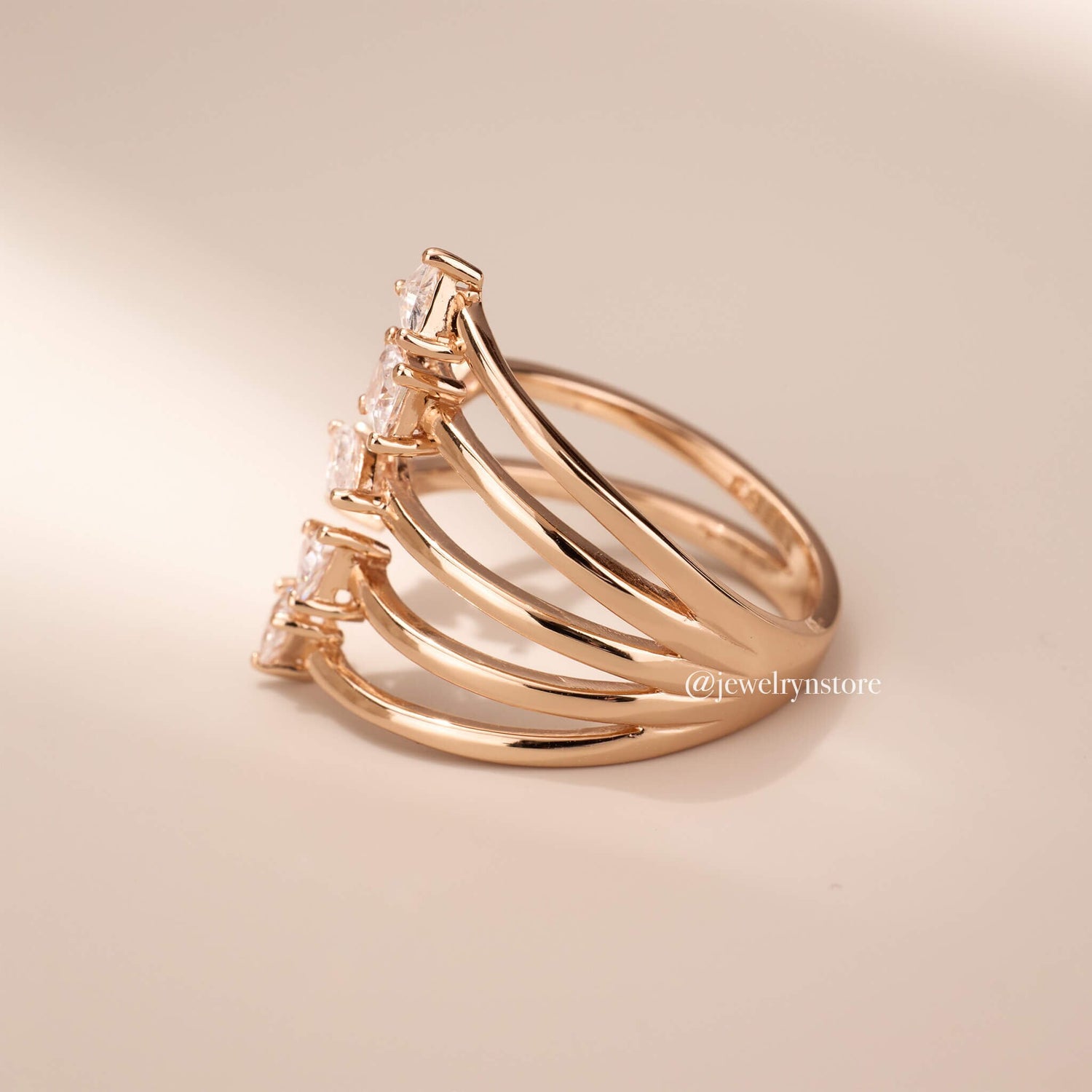 925 Silver Linear Ribbon Open Ring