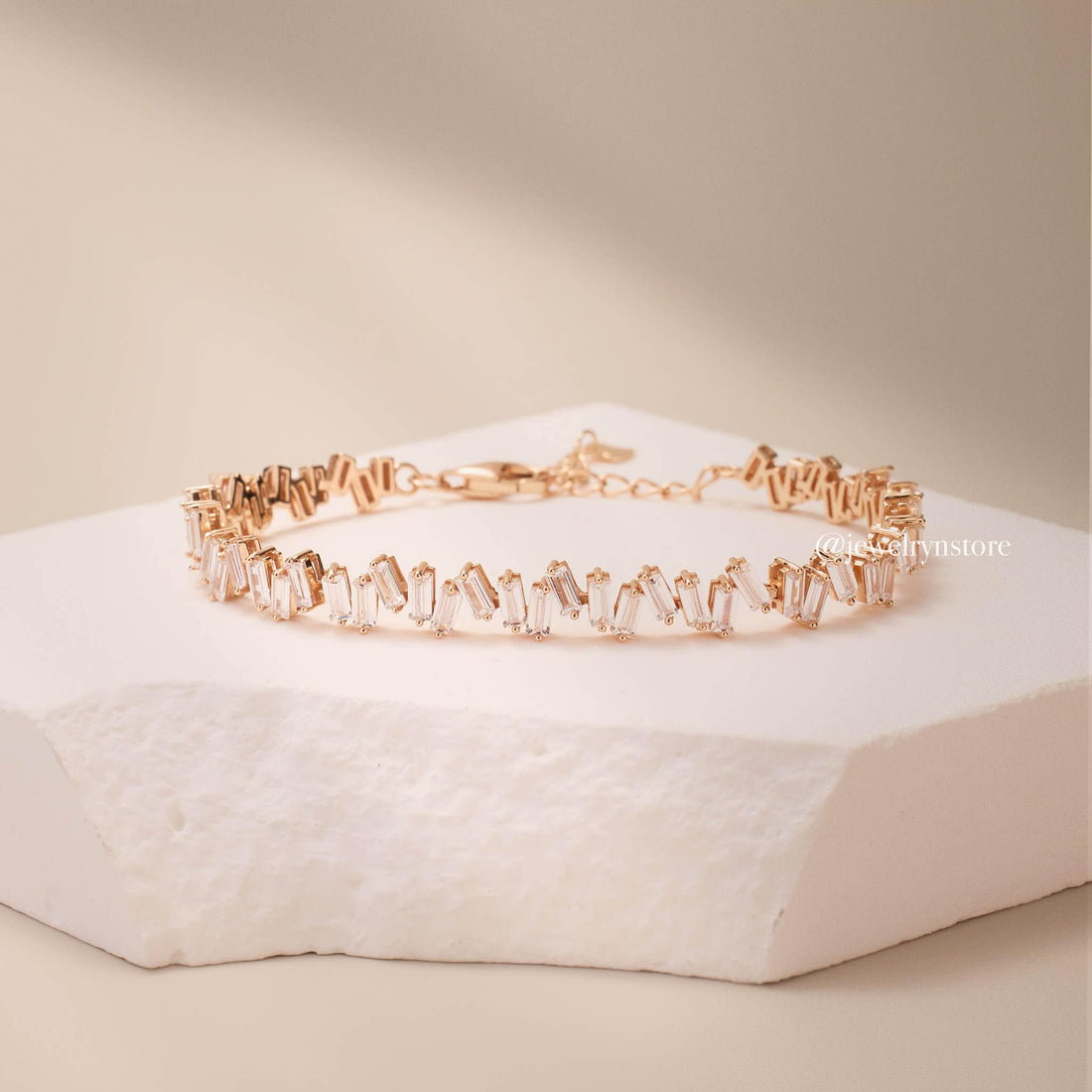 925 Silver Baguette Tennis Bracelet