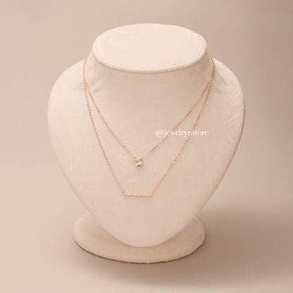 925 Silver Double Layered necklace