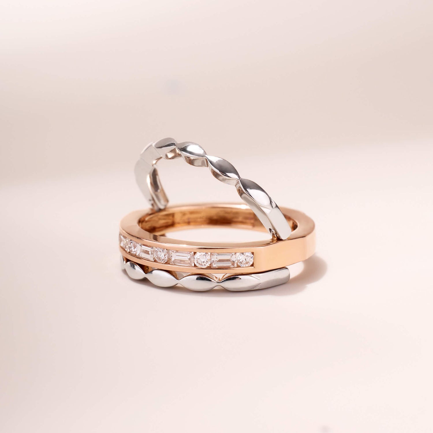 Two-Flips Diamond Ring（1 Rings with 6 Styles)