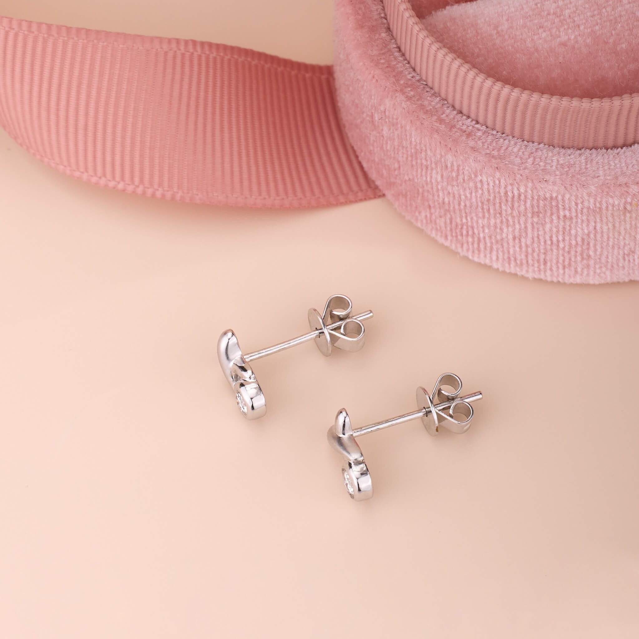 Platinum XOXO Diamond Earrings