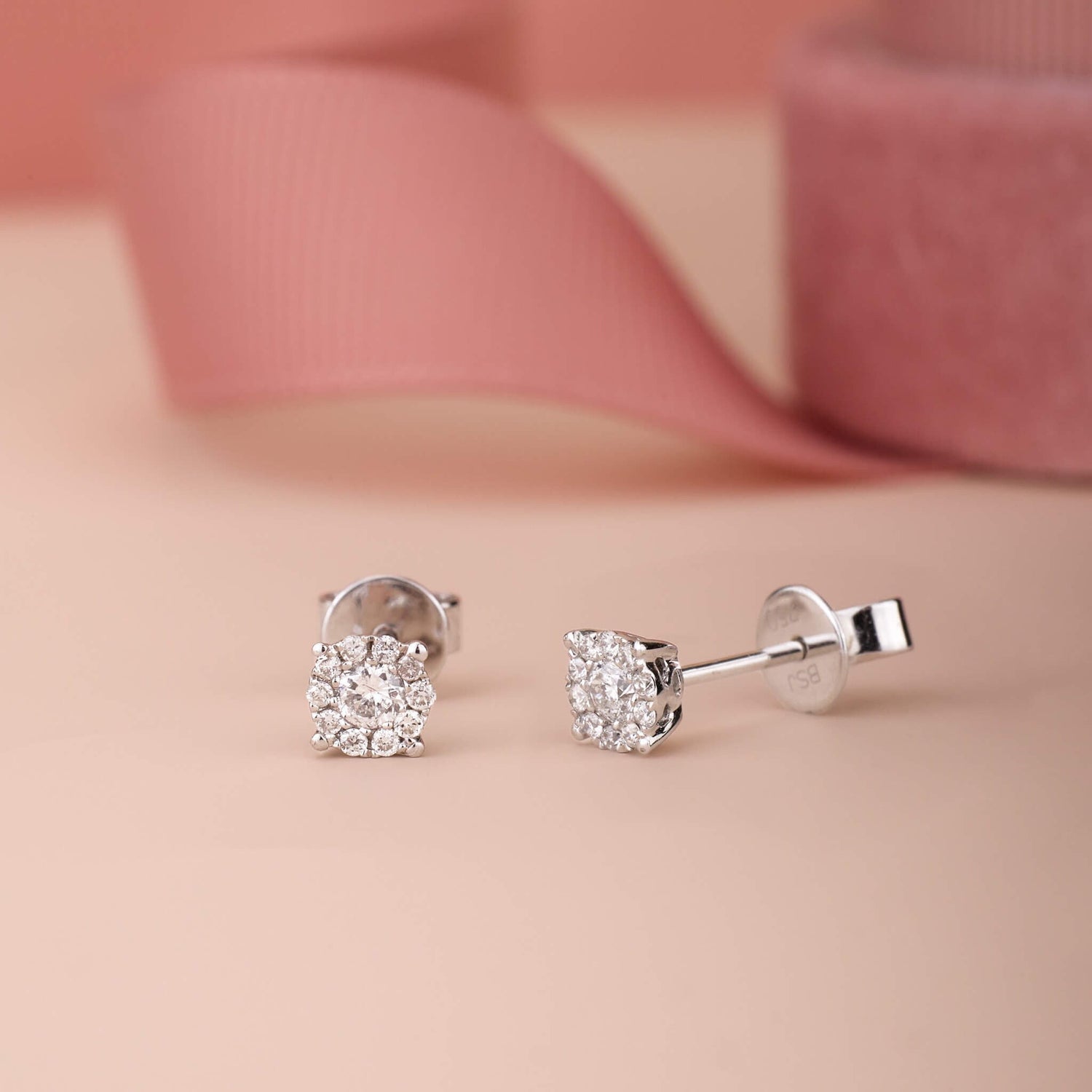 Classic Diamond Cluster Earrings