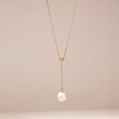 925 Silver Pearl Drop Necklace