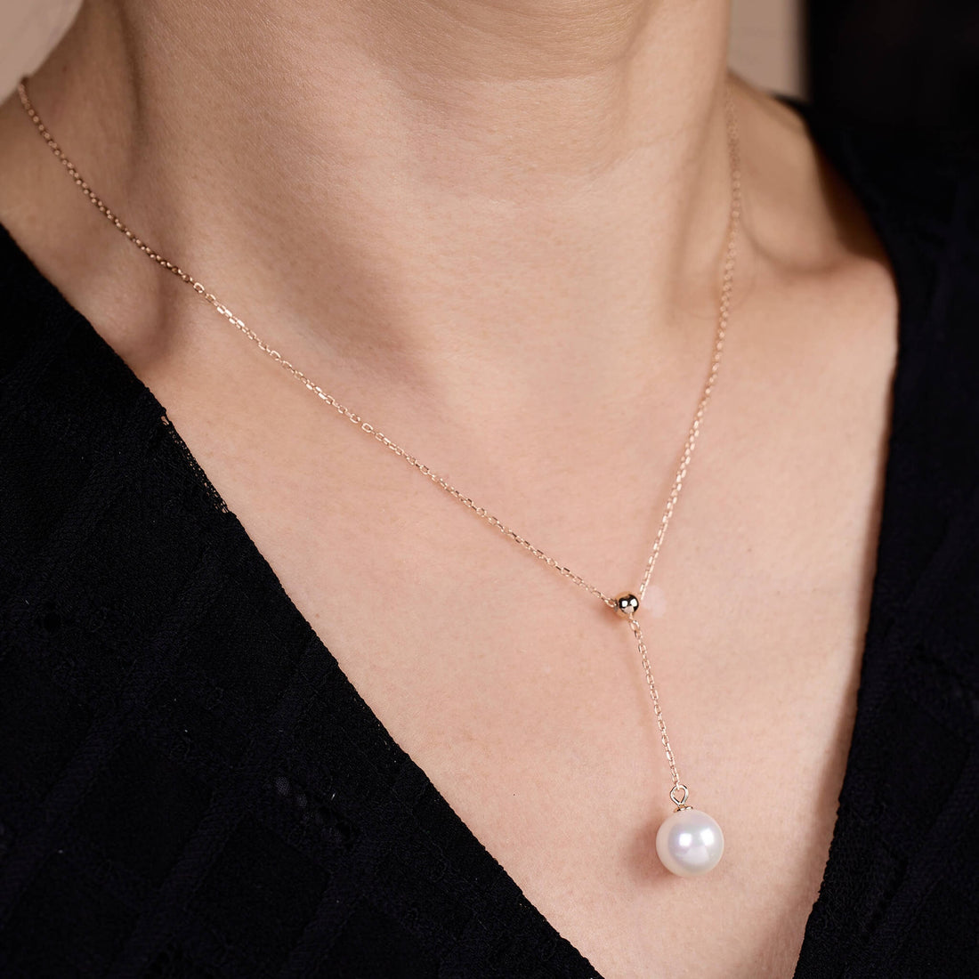925 Silver Pearl Drop Necklace