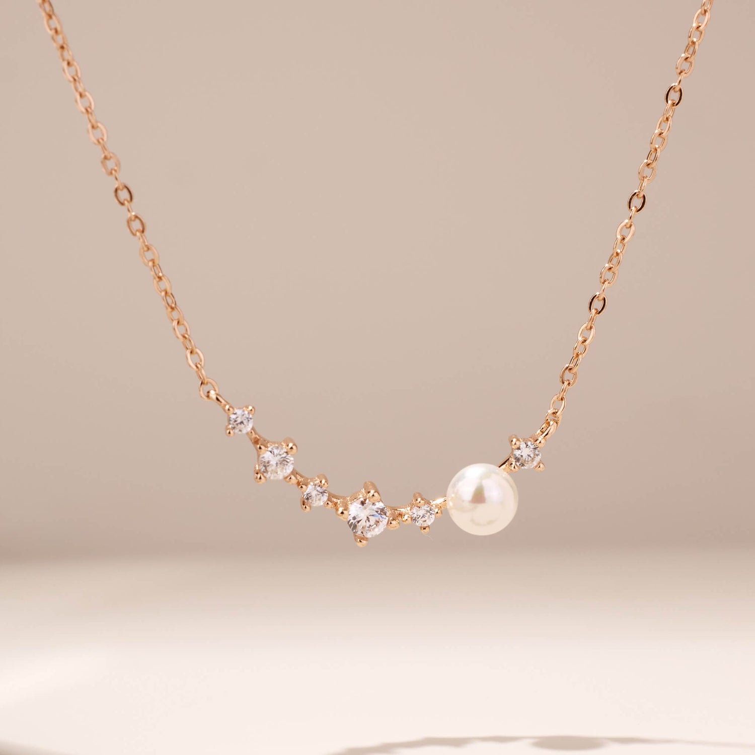 925 Silver Pearl charm Necklace