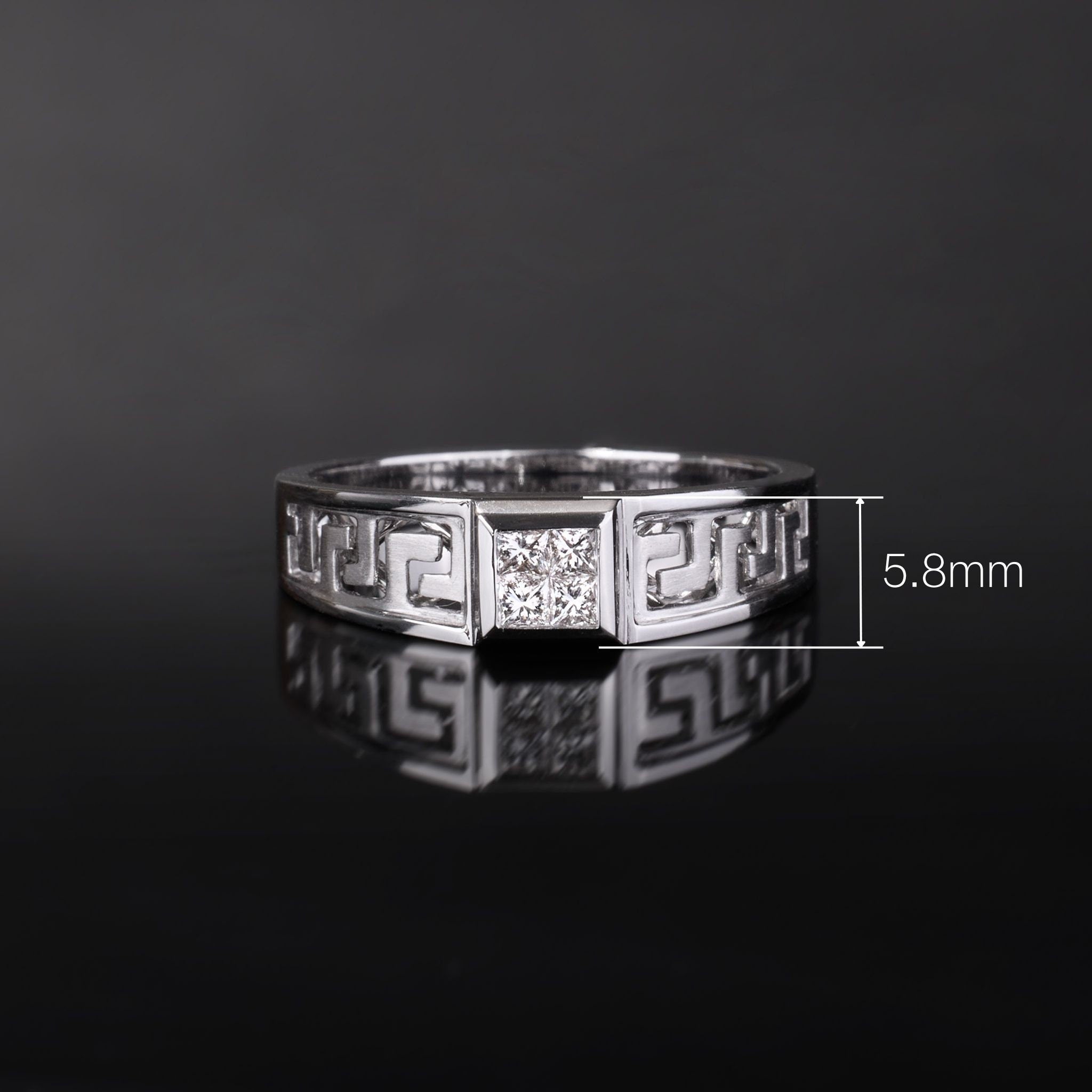 18K Gold Unisex Diamond Band Ring