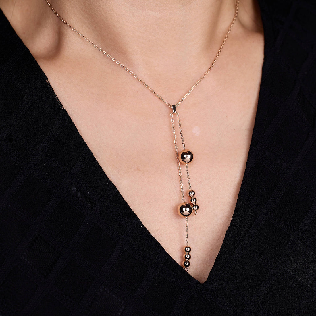 925 Silver Charm Long Necklace