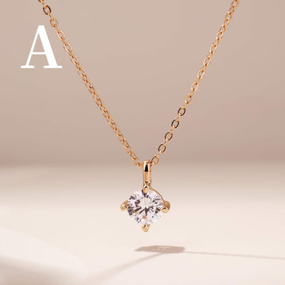 925 Silver Solitiare Diamond Necklace