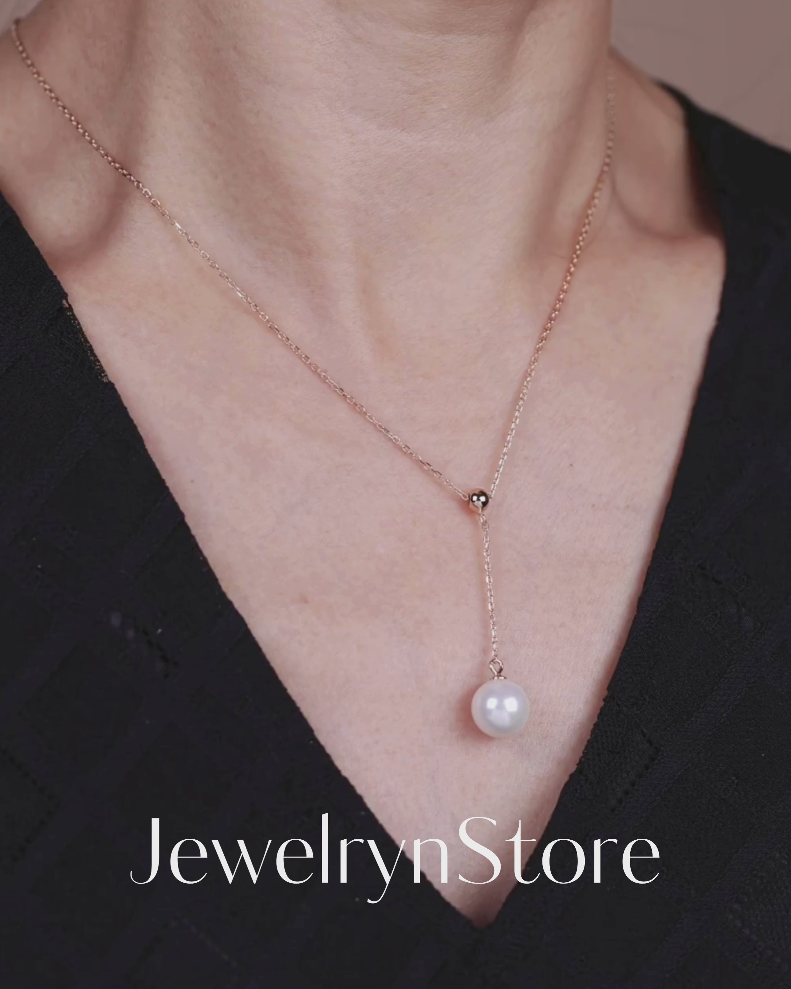 925 Silver Pearl Drop Necklace