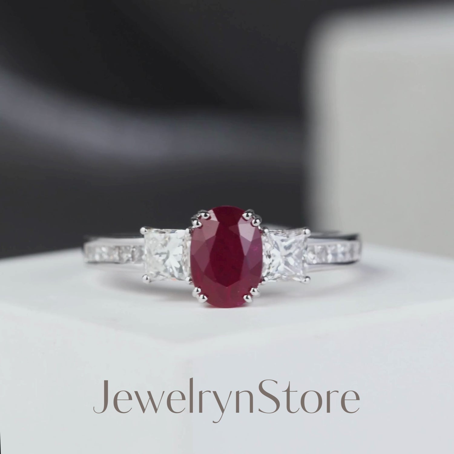 1.15ct.t.w. Vintage-styled Nature Ruby and Diamond Ring