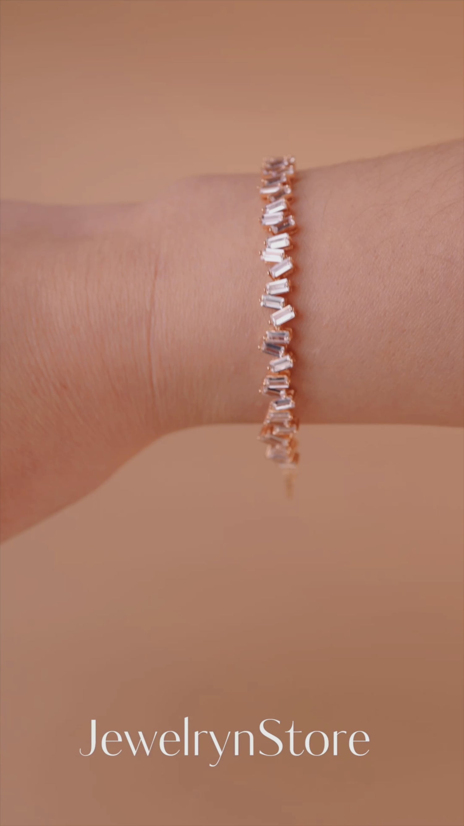 925 Silver Baguette Tennis Bracelet