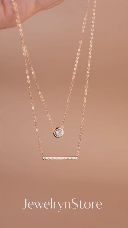 925 Silver Double Layered necklace