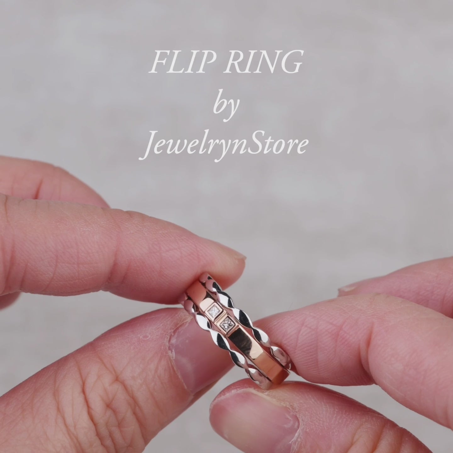 Two-Flips Diamond Ring（1 Rings with 6 Styles)