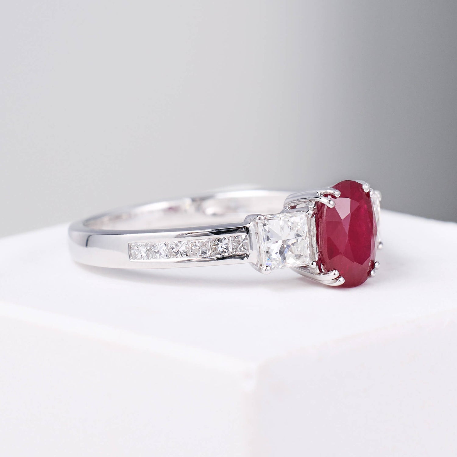 1.15ct.t.w. Vintage-styled Nature Ruby and Diamond Ring