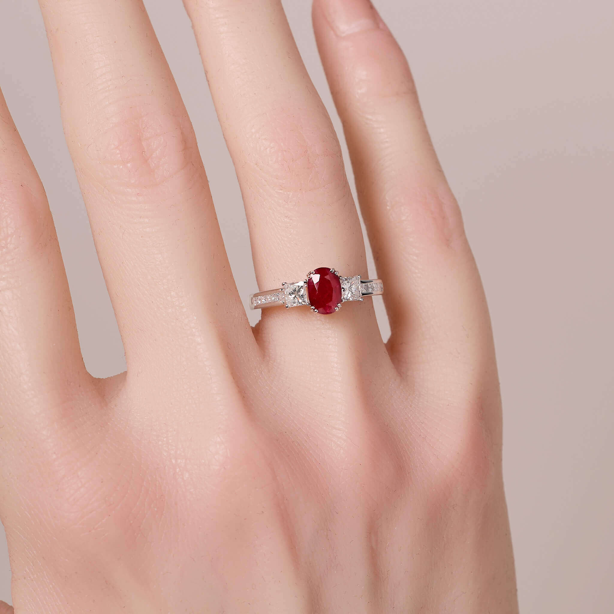 1.15ct.t.w. Vintage-styled Nature Ruby and Diamond Ring