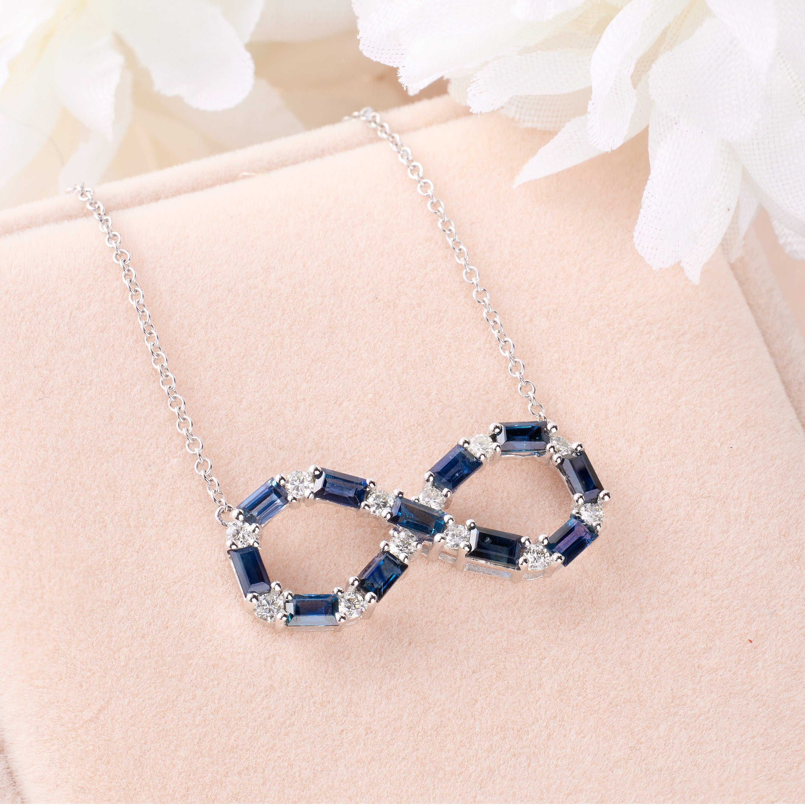 Sapphire on sale infinity necklace