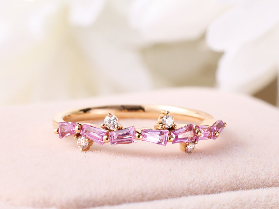 Petite Diamond and Gemstone Stackable Ring