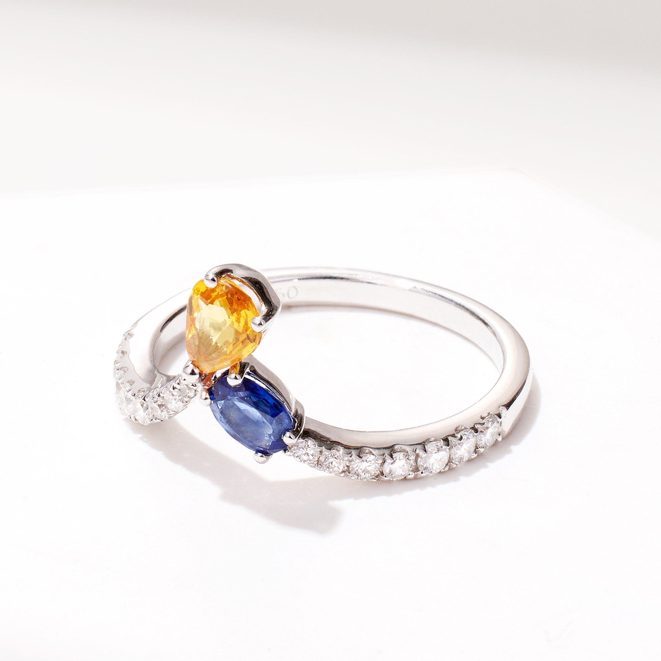 Pear-shape Fancy Sapphire Ring