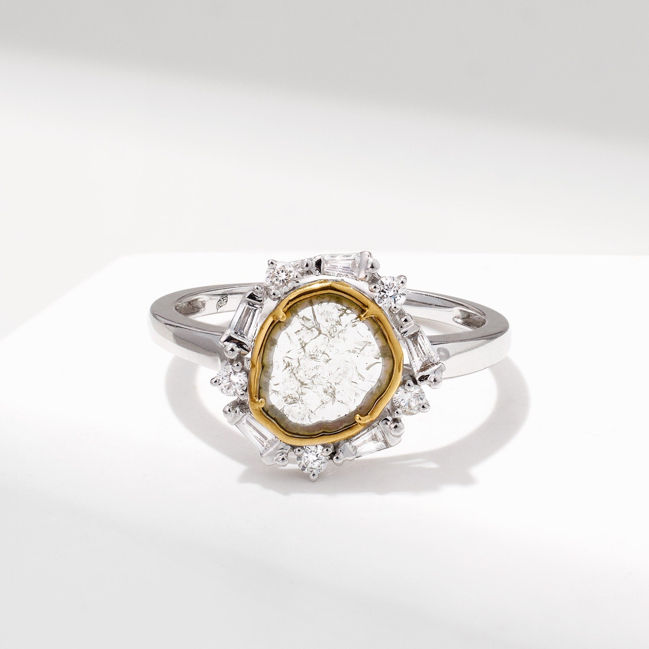 Slice Diamond Sunflower Ring