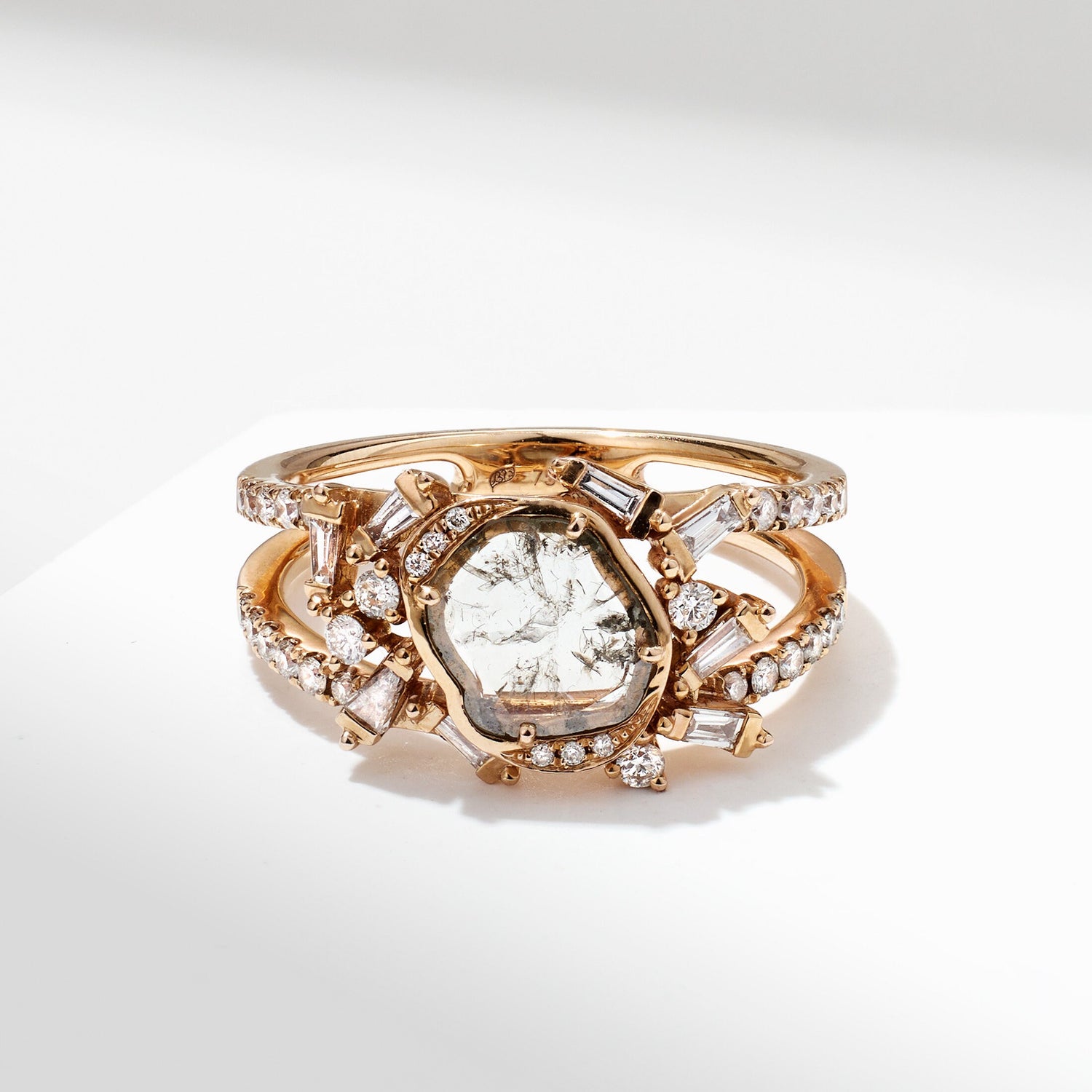Vintage-Style Diamond Slice Ring